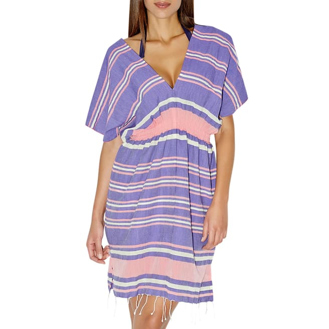 Aubade Purple Espirit Sauvage Striped Beach Dress