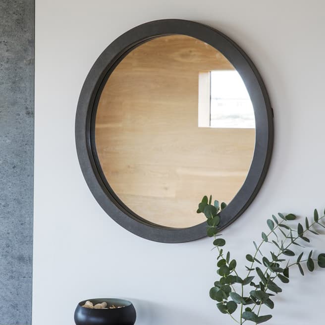 Gallery Living Garland Round Mirror in Grey
