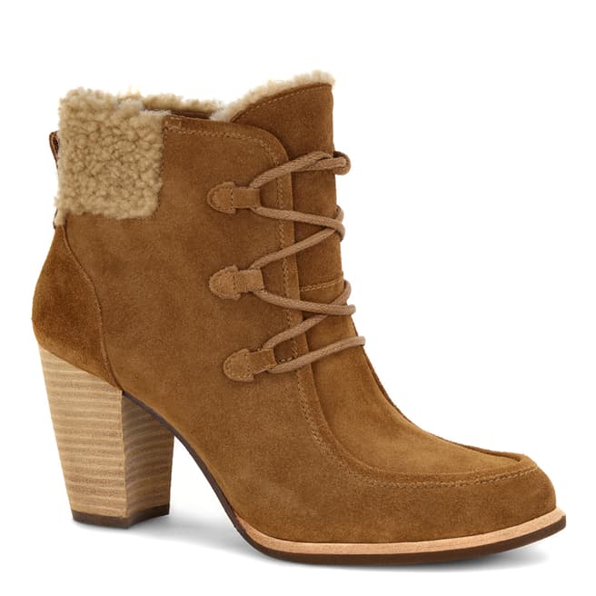 UGG Womens Chestnut Suede Analise Ankle Boots