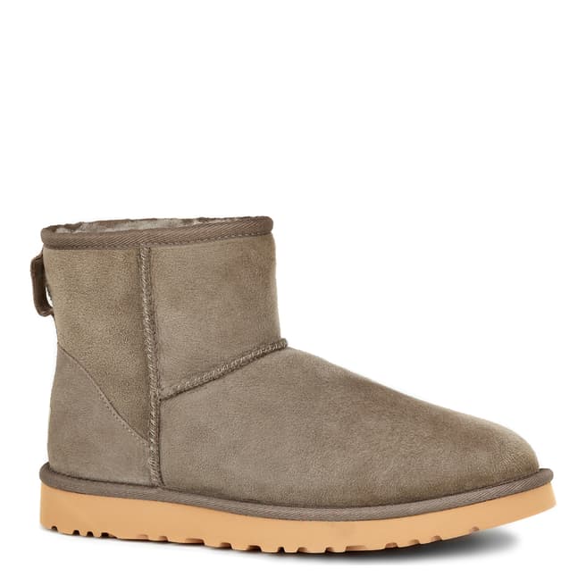 UGG Taupe Suede Classic Mini Boots