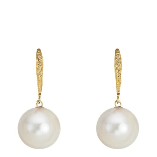 White label by Liv Oliver Gold Plated Pearl Drop Earrings