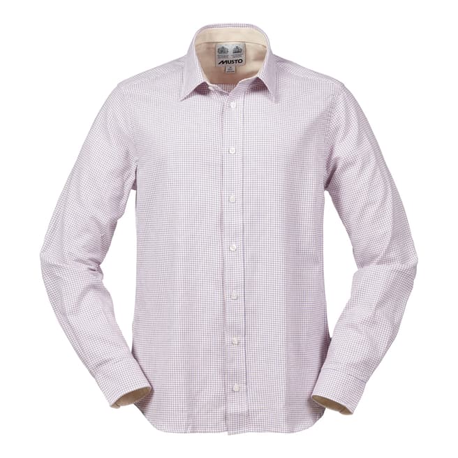 Musto Men's Pink Check Cotton Shirt