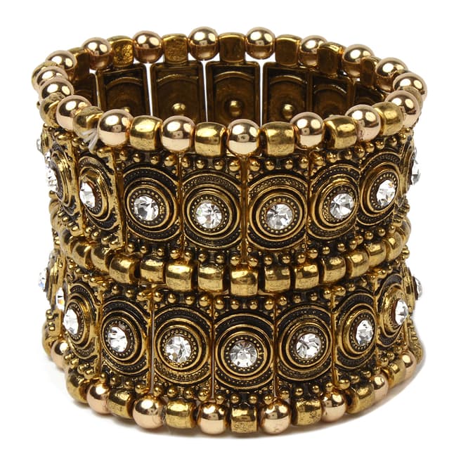 Amrita Singh Antique Gold Calypso Stretch Bracelet
