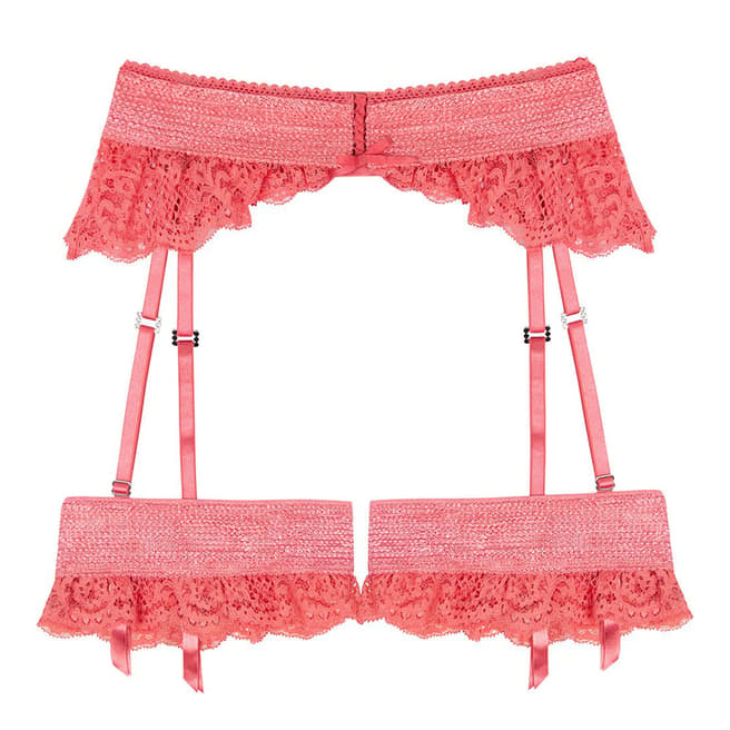 Pleasure State Couture Rose Pink Cara Kink Suspender Belt