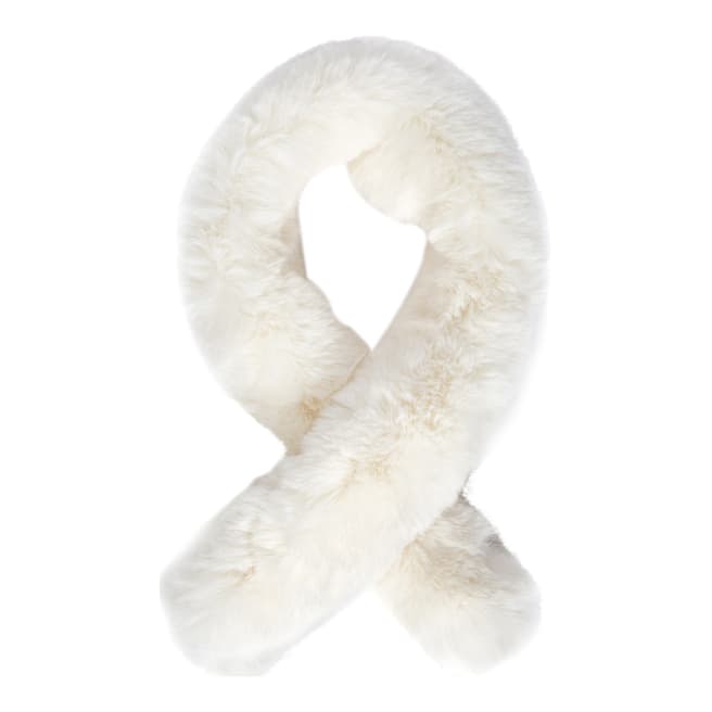 JayLey Collection Winter White Luxury Faux Fur Scarf