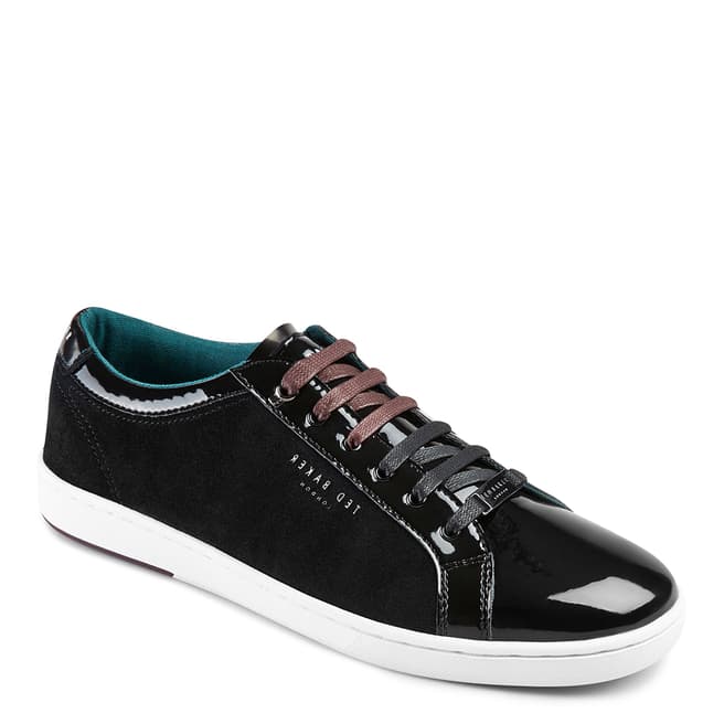 Ted Baker Men's Black Patent Leather Yocob Trainers