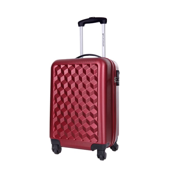 Platinium Red Campden Spinner Cabin Suitcase 46cm