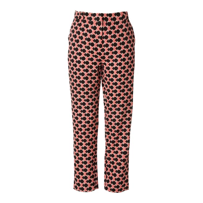 Orla Kiely Black and Pink Spot Square Triangle Ottoman Trousers
