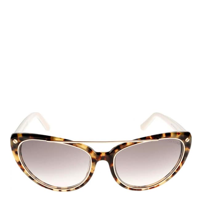 Tom Ford Women's  Beige/Grey Edita Sunglasses 58mm