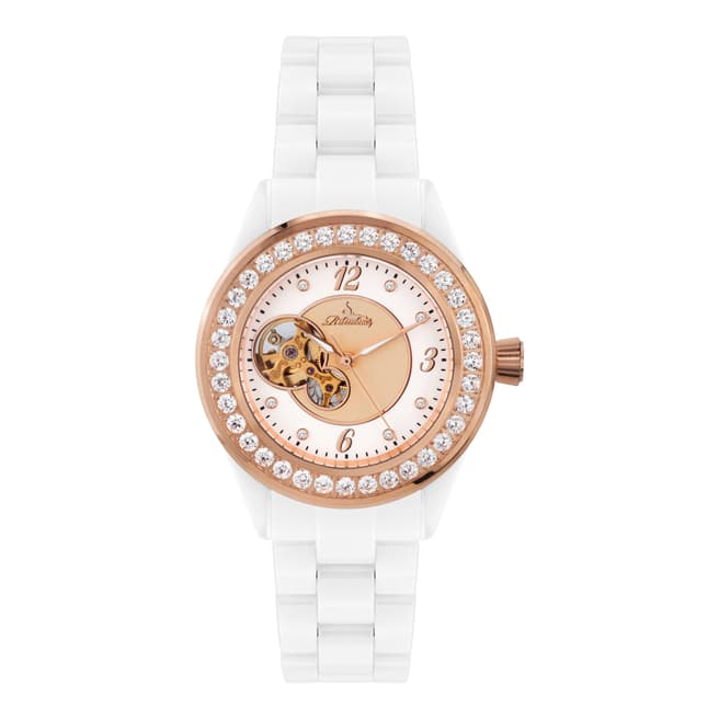 Richtenburg Women's White/Rose Gold Ceramic Watch