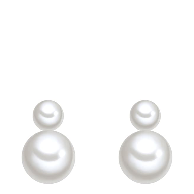 Perldesse White Pearl Stud Earrings