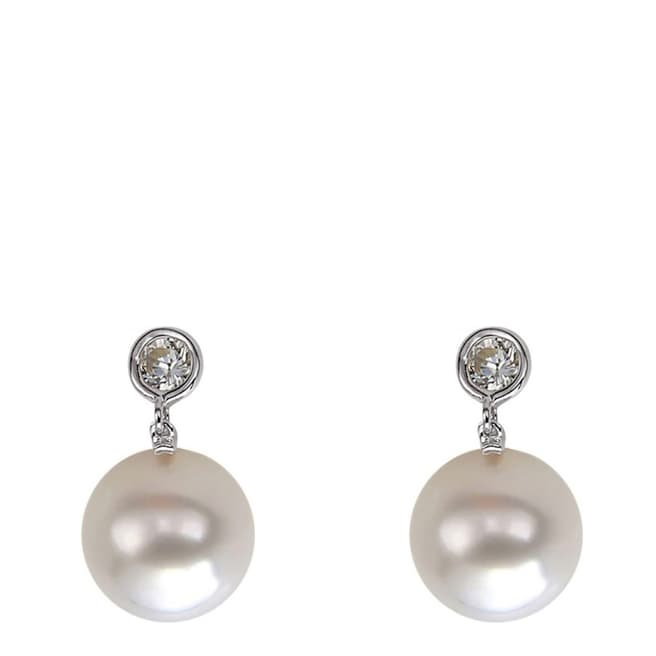White label by Liv Oliver White Crystal and Pearl Drop Earrings