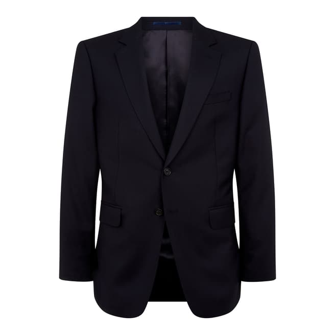 Jaeger Navy Wool Classic Plain Twill Suit Jacket