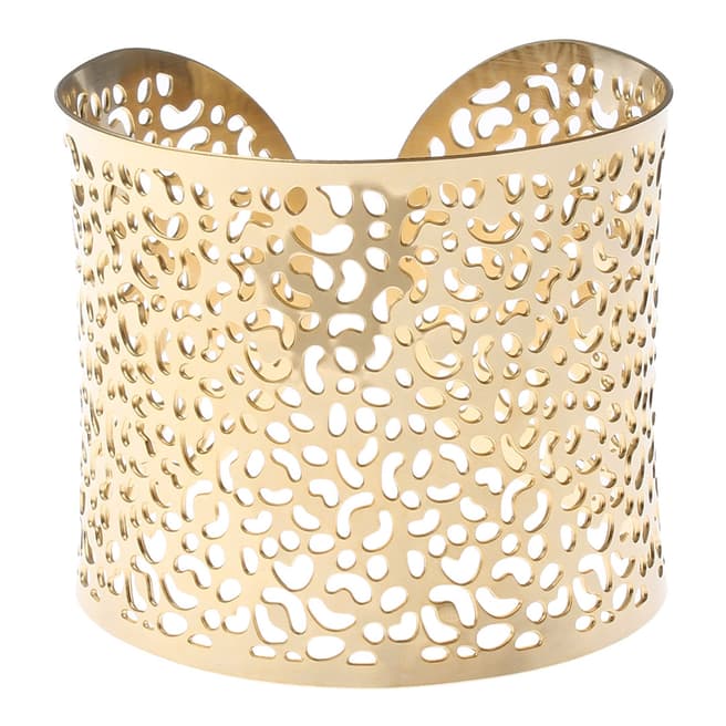 Chloe Collection by Liv Oliver Gold Cut Out Cuff Bracelet