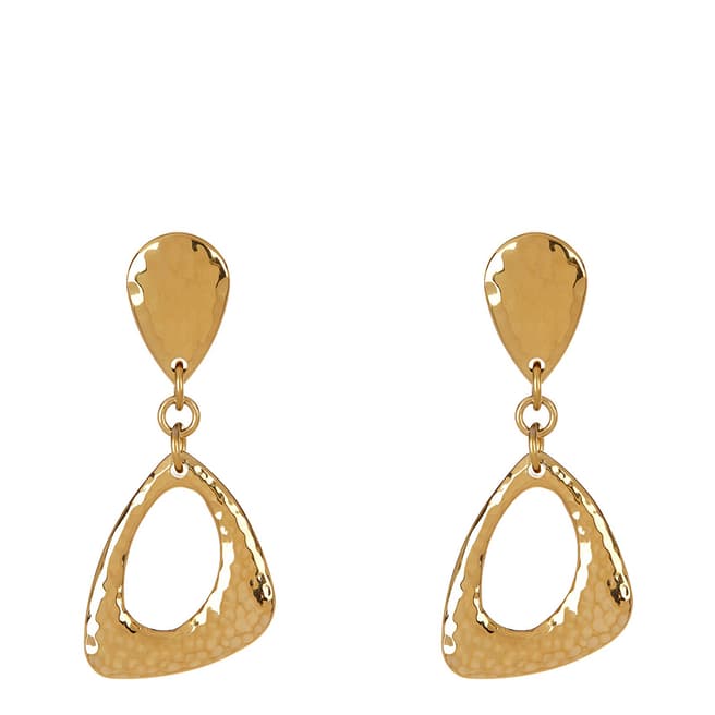 Chloe Collection by Liv Oliver Gold Geometric Drop Earrings