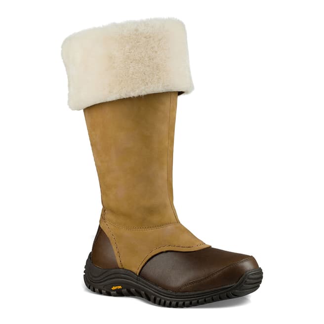 UGG Brown Waterproof Leather Miko Boots