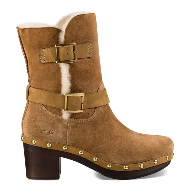 UGG Chestnut Suede Bea Ankle Boots 