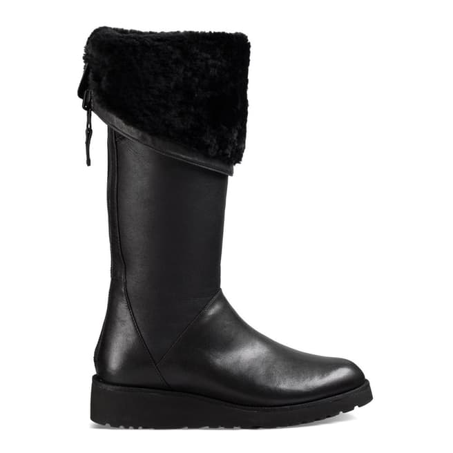 UGG Black Leather Kendi Boots