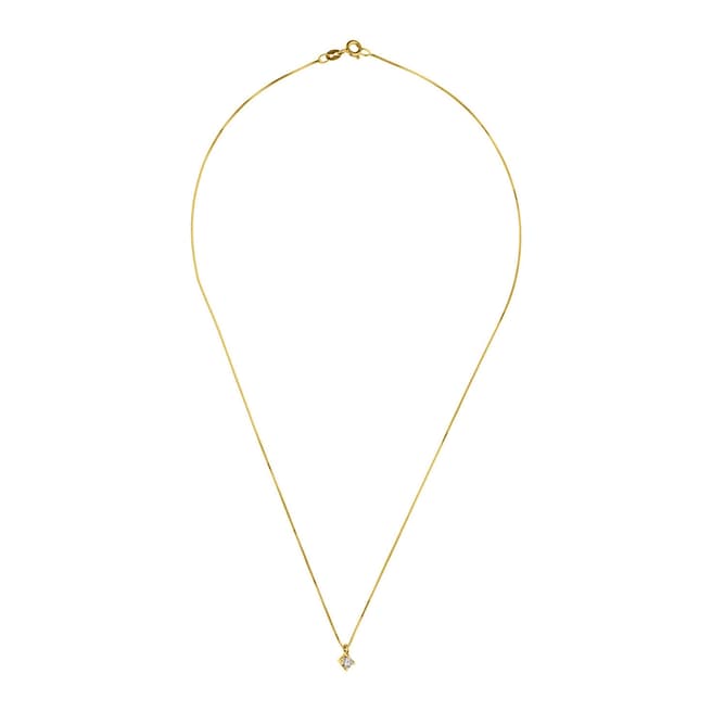 Pretty Solos Gold Diamond Pendant Necklace 0.20ct