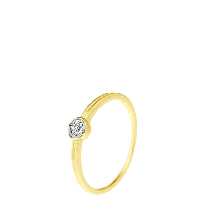 Dyamant Yellow Gold Diamond Ring 0.04cts