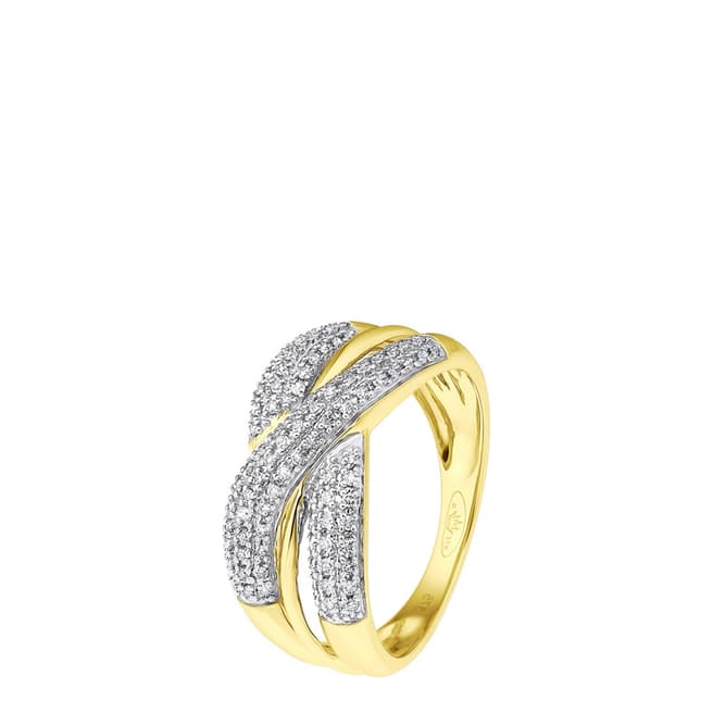 Dyamant Yellow Gold Diamond Ring 0.03 cts