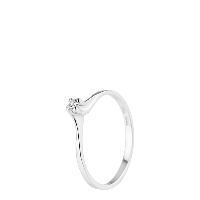 Dyamant White Gold Diamond Ring 0.06ct