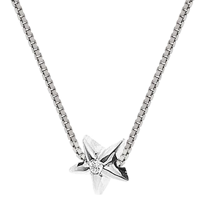 Dyamant Silver Star Diamond Necklace 0.03cts