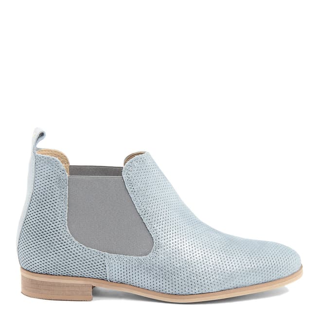 Eye Ice Blue Perforated Suede Chelsea Boots
