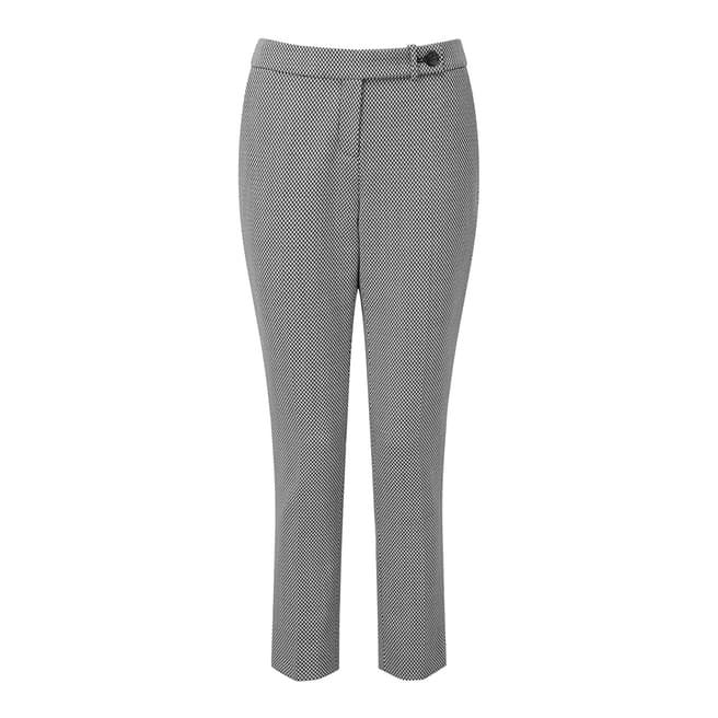 Pure Collection Grey Tailored Wool Blend Trousers
