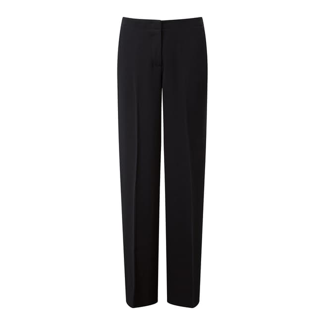 Pure Collection Black Drapey Wide Leg Trousers