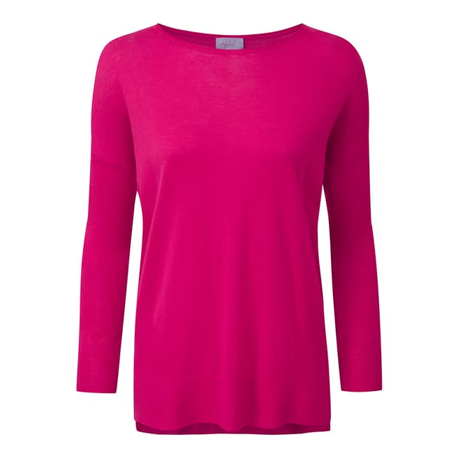 Pure Collection Pink Featherweight Cashmere Sweater