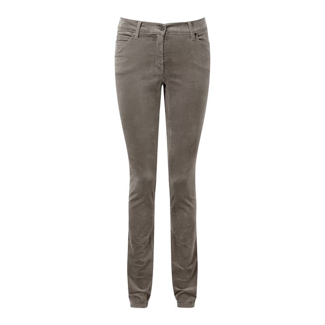 Pure Collection Taupe Washed Velvet Jeans