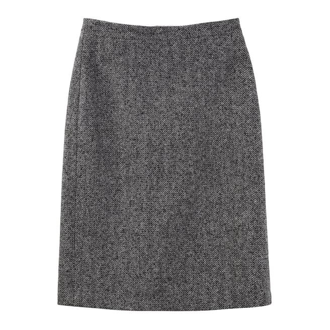 Pure Collection Dark Grey Wool Pencil Skirt