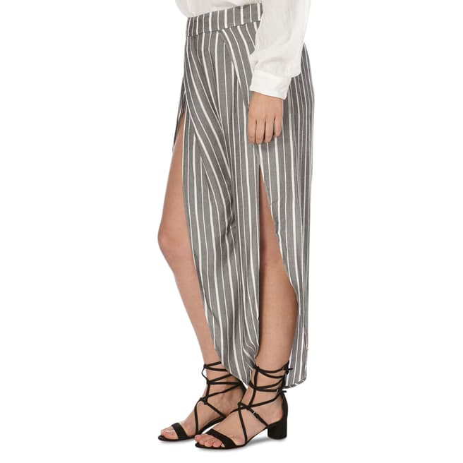 Free People Black Combo Rosemary Slit Trousers