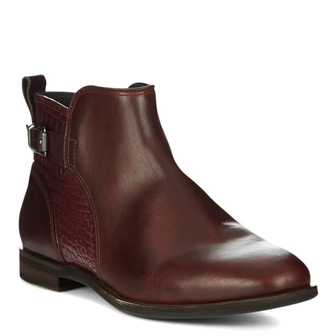 UGG Cordovan Leather Demi Croc Ankle Boots