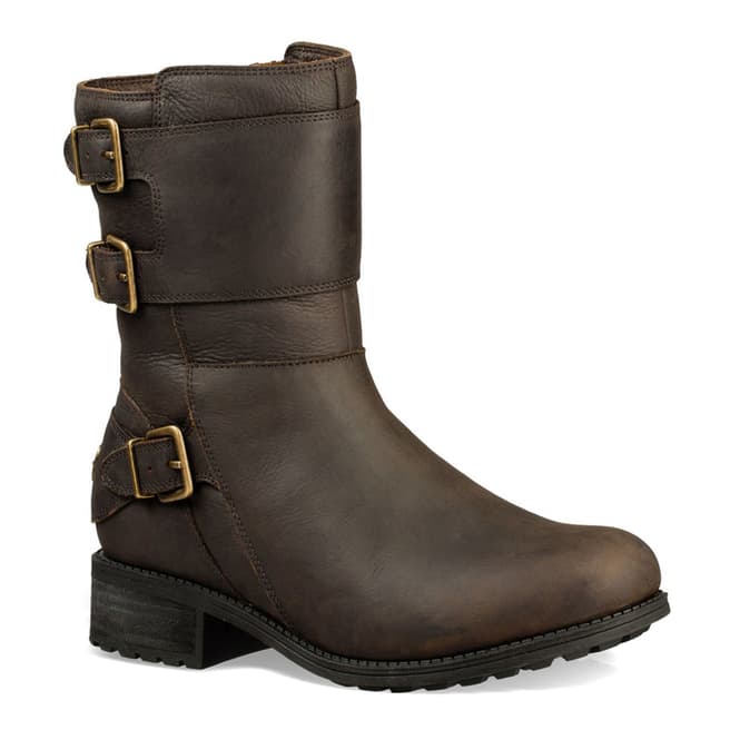 UGG Brown Leather Wilcox Boots