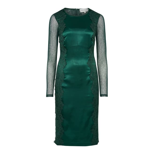Bodyfrock Emerald Camila Satin Trimmed Dress