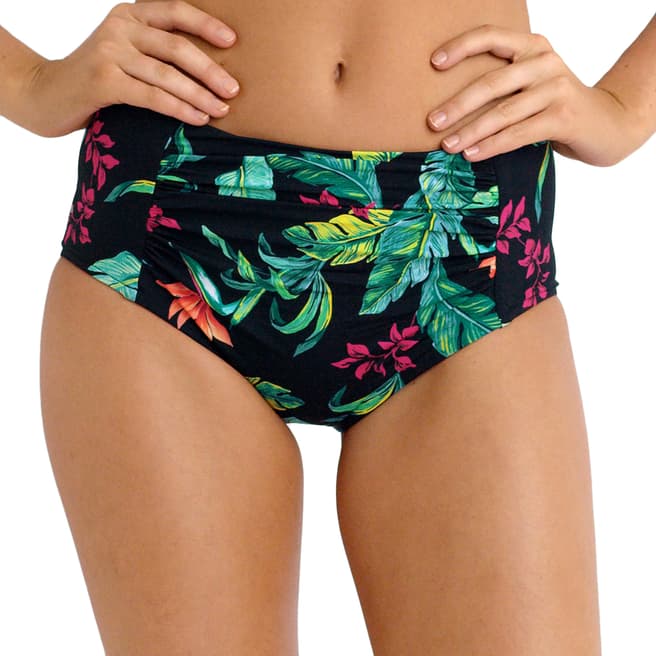 Seafolly Black/Green Jungle High Waisted Bikini Briefs