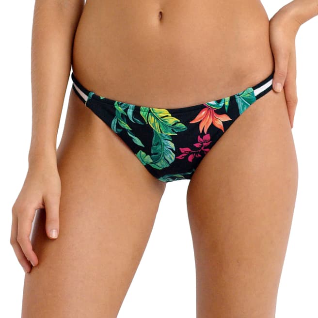 Seafolly Black/Green Jungle Brazilian Bikini Briefs