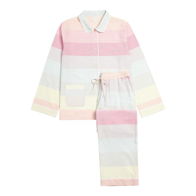 Chinti and Parker Stripe Rainbow Cotton Pyjamas