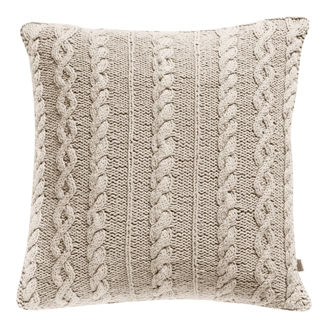 Kilburn & Scott Walton Cable Knit Cushion, Cream