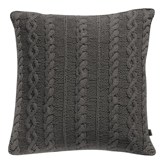 Kilburn & Scott Walton Cable Knit Cushion, Grey