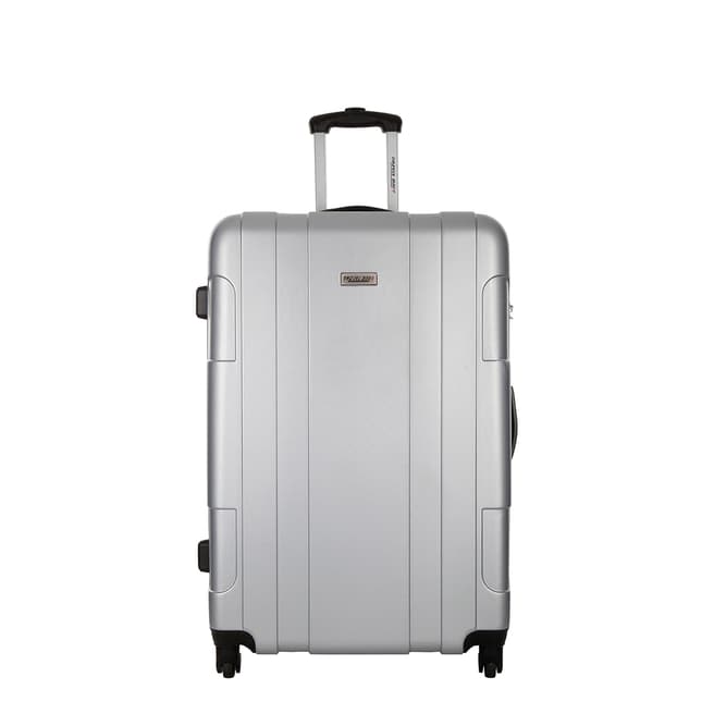 Travel One Silver Hardcase Spinner Cabin Suitcase 45cm