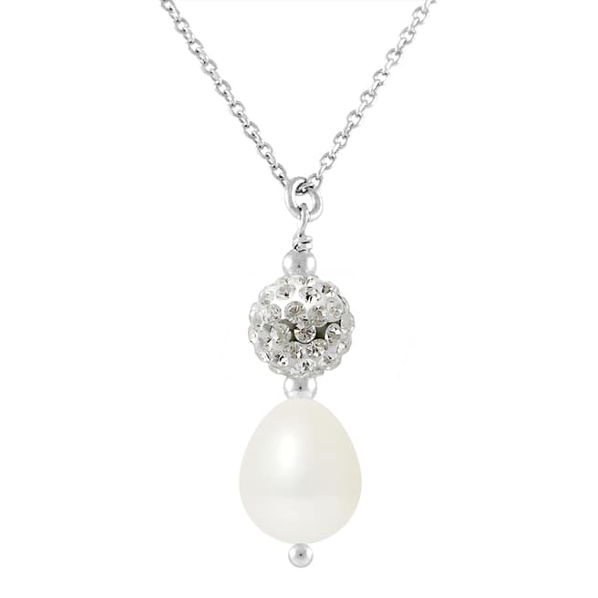 Mitzuko Natural White Pearl Pendant Necklace