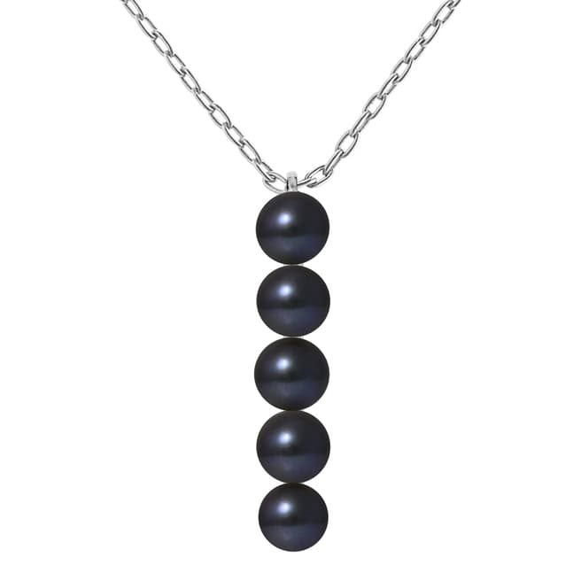Mitzuko Black 5 Pearl Necklace