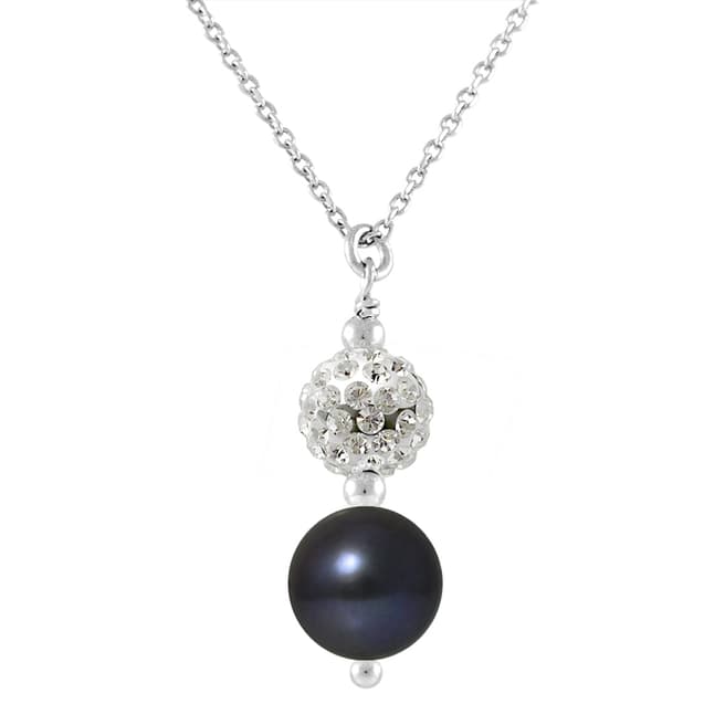 Just Pearl Black Freshwater Pearl Necklace