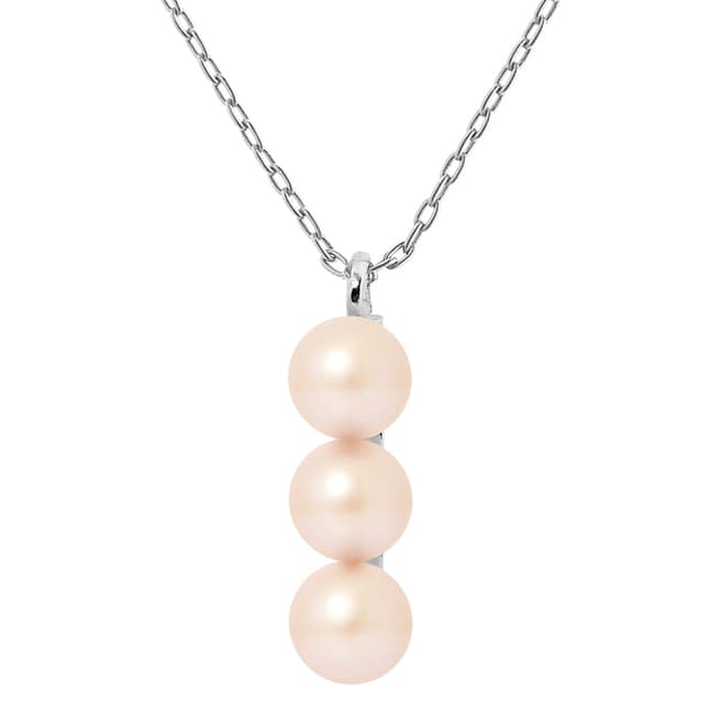 Just Pearl Pink Pearl Button Necklace