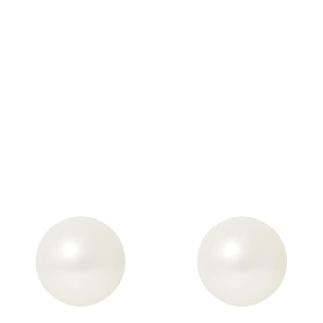 Just Pearl White Pearl Stud Earrings 4-5mm