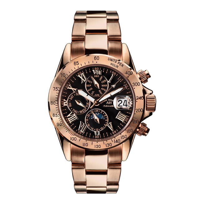 Andre Belfort Mens Stainless Steel Rose Gold Watch