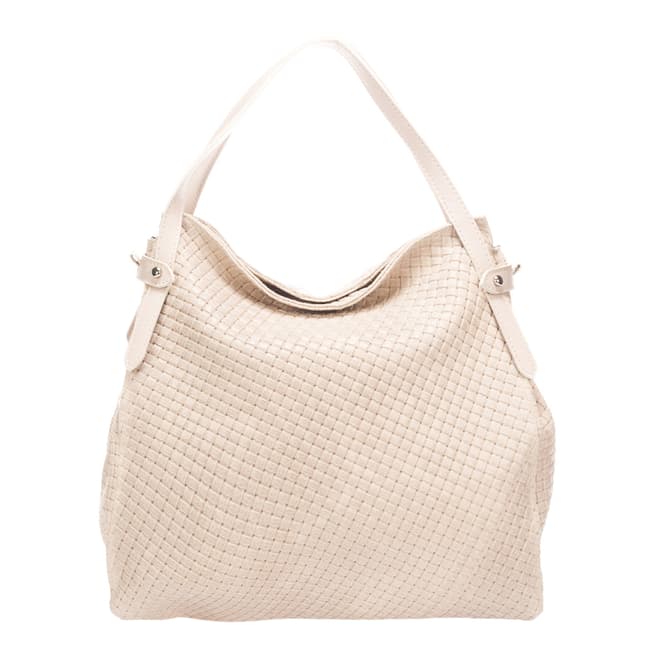 Giorgio Costa Cream Leather Top Handle Bag